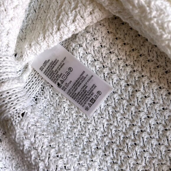 Tommy Bahama XL White Sleeveless Knit Tank Top Textured Design Side Ties - Picture 7 of 11